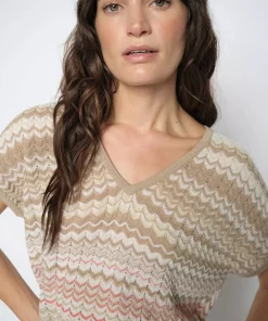 Shani Zig-Zag V-neck Knit