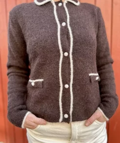 Cardigan Contrast Stripe