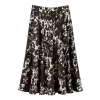 Satin bias cut skirt print