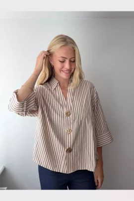 Augusta Brown stripe Shirt