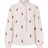 Striped Shirt With Embroidery