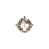 Crystal Halo Drop Brooch