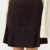 Colly HW Suede Skirt