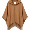 Wool Cape with Fringes