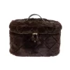 Faux Fur Quilted Vanity Bag Large