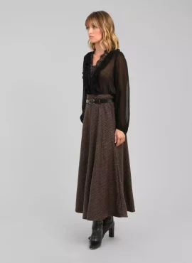 Joselina Pinstripe Maxi Skirt