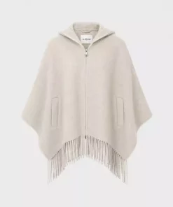Wool Cape with Fringes