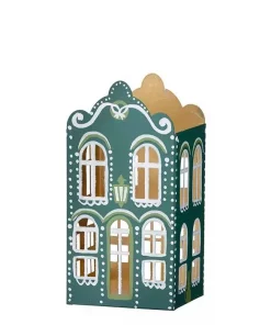 Candle Holder Gingerbread House H18cm Forest