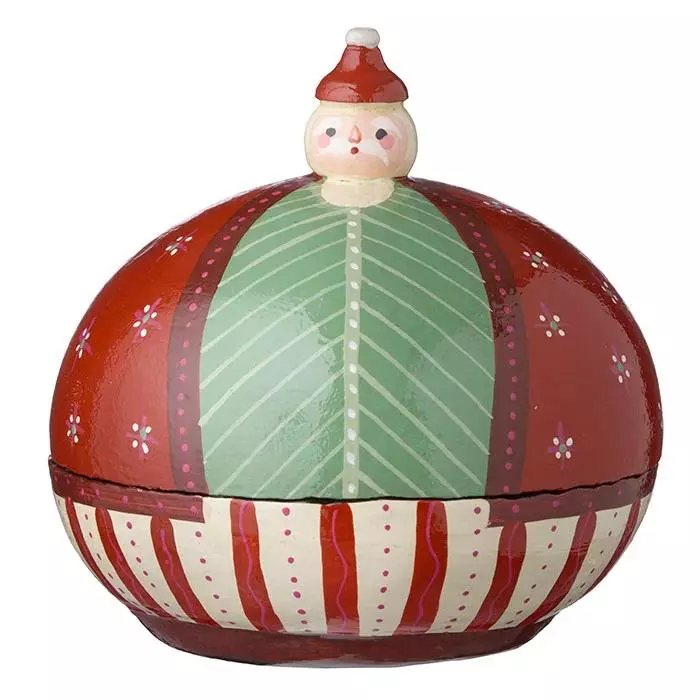 Decoration Box Ø12,5cm Santa Ruby