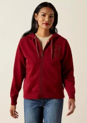Rød Stitched Full Zip Hoodie - Ariat