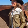 Gold Buckle Sequin Shirt - Cowgirl Tuff