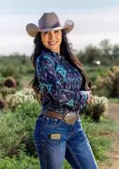 Button Up Jersey Shirt - Cowgirl Tuff