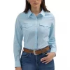 Light Blue Button Down Retro Shirt - Wrangler