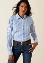 Team Kirby Shirt Blue Stripe - Ariat