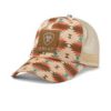 Ariat's Tan aztec ponytail caps