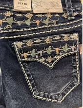 Cactus / okseskalle Jeans - L32 - Grace in La