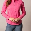 Ladies KR Team Shirt - Rosa Skjorte - Kimes Ranch