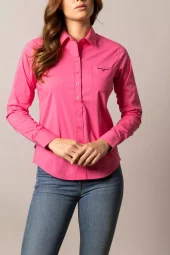 Ladies KR Team Shirt - Rosa Skjorte - Kimes Ranch