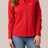 Ladies KR Shirt - Rød Skjorte - Kimes Ranch
