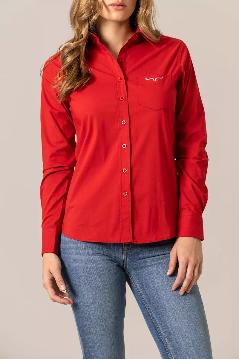 Ladies KR Shirt - Rød Skjorte - Kimes Ranch