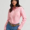 Lady's WEST RETRO BUTTON shirt - Pink - Wrangler