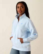 Half Zip Genser - Lyseblå - Ariat