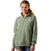 Half Zip Genser - Grønn - Ariat
