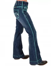 Pull-On Turquoise Hurricane Trouser - Cowgirl Tuff