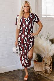 Ranch Life - Red Aztec - Dress