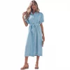 Beau Blue Long Denim Dress - Dear Lover