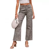 Leopard Wide Leg Jeans - Ranch Life