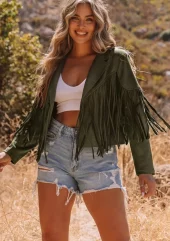 Green Fringe Jacket - Ranch Life