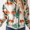Multicolour Western Aztec Fleece Jacket - Ranch Life