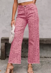Rosa Leopard Wide Leg Jeans - Ranch Life