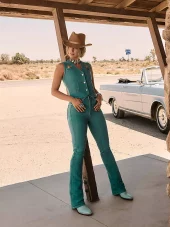 Lainet Wilson x Wrangler - Turqoise Jeans