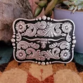 Beltespenne Silver Tooled Longhorn Nocona