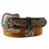 Teal Feather Rough Out Nocona MF