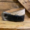 Tan Suede Stitched Belt Nocona MF