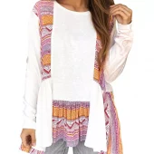 Aztec Print Patchwork Tunic Sweatshirt - Ranch Life