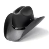 Black Straw Western Cattleman Hat with Silver Conchos - Western Express