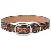 Floral Tooled Dog Collar - Weaver Pet