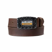 Mens Work Belt 1 1/2 Diamond Plate Buckle - Ariat