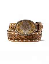 Belt with Embossed Floral Design - Ariat
