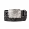 Floral Embossed Western Black Belt - Ariat