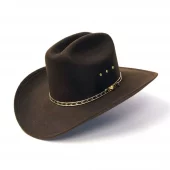 Brown Faux Felt Western Cattleman Hat - Western Express