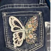 Butterfly Floral Jeans 32" Grace In La