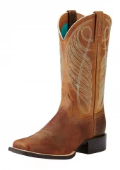 Round Up Wide Square Toe - Powder Brown - Ariat