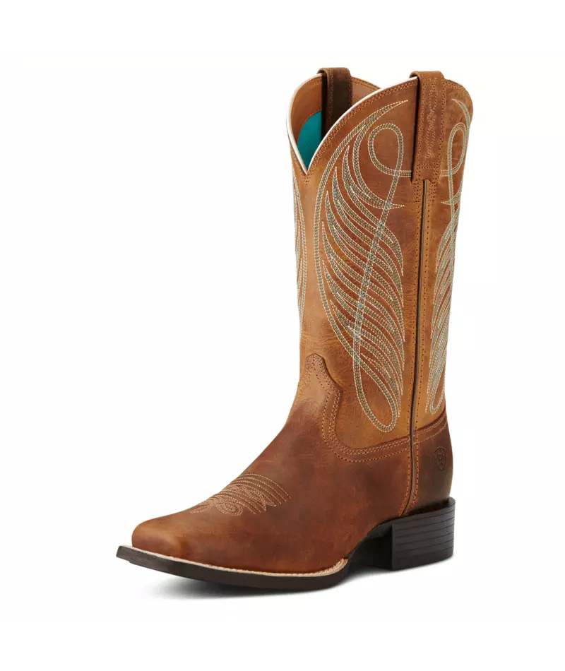 Round Up Wide Square Toe - Powder Brown - Ariat