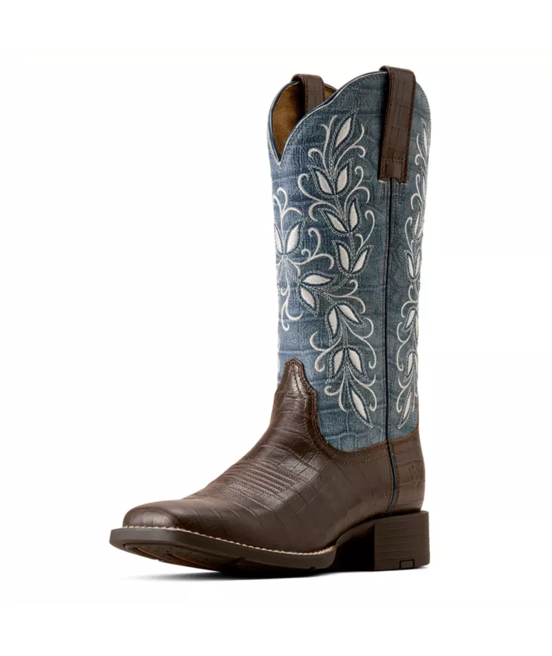 Round Up Holly - Chocolate Croc Print - Ariat
