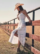 Maxi Kjole - Horse Print - Wrangler